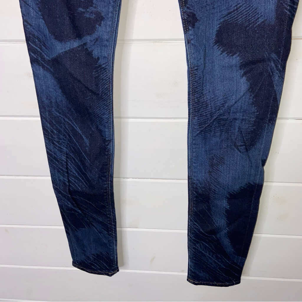 Hudson Jeans Size 25 Nico Super Skinny Midrise Denim Unique Dark Blue Wash Out — image 4 of 8